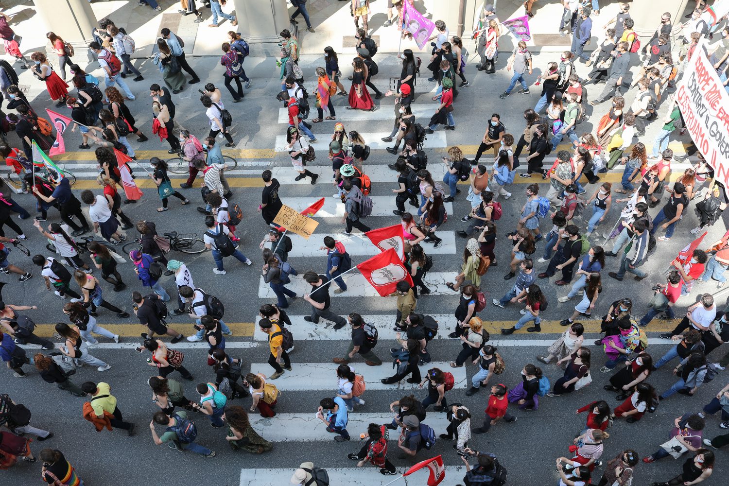 Reportage of a demonstration