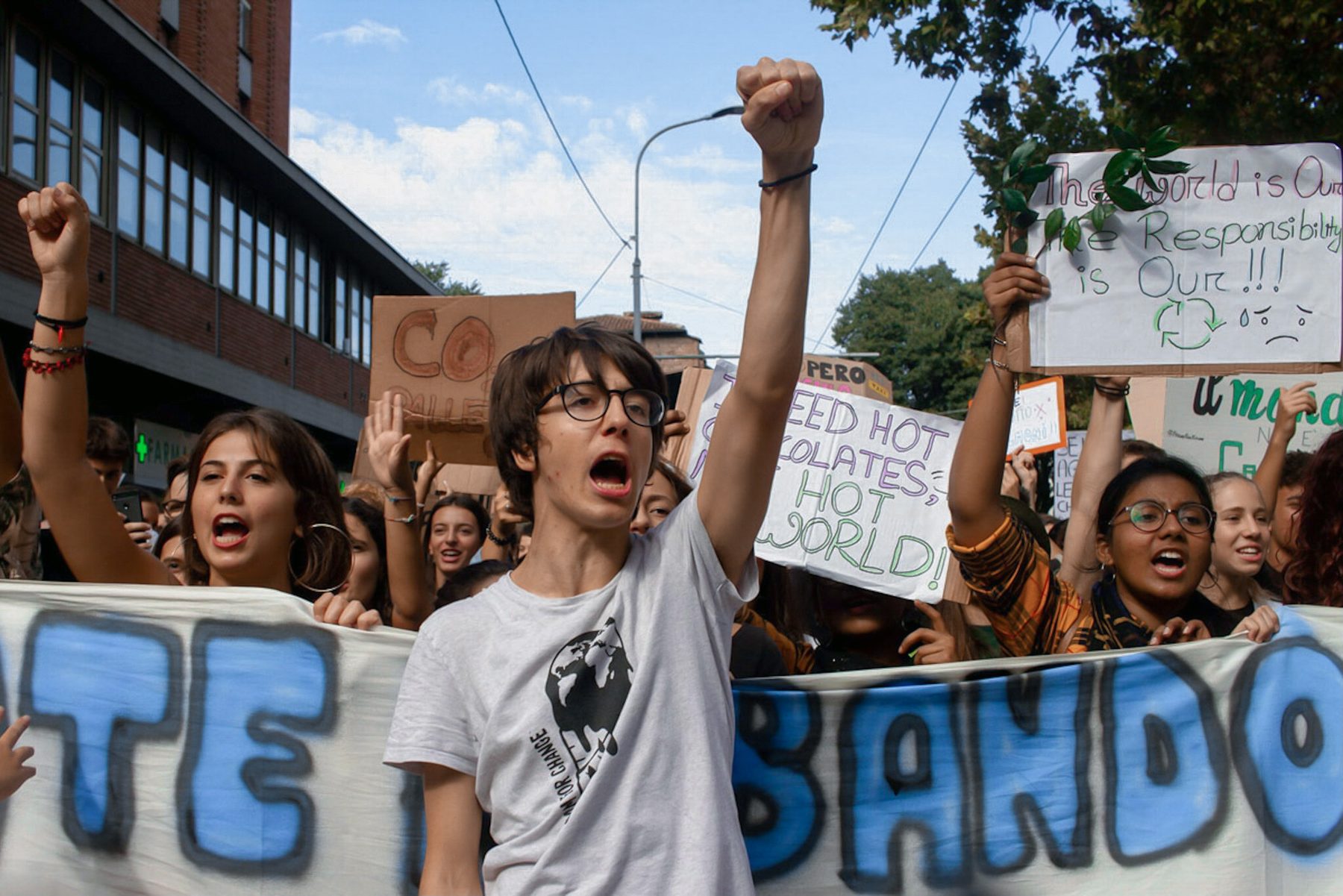 Reportage of a demonstration