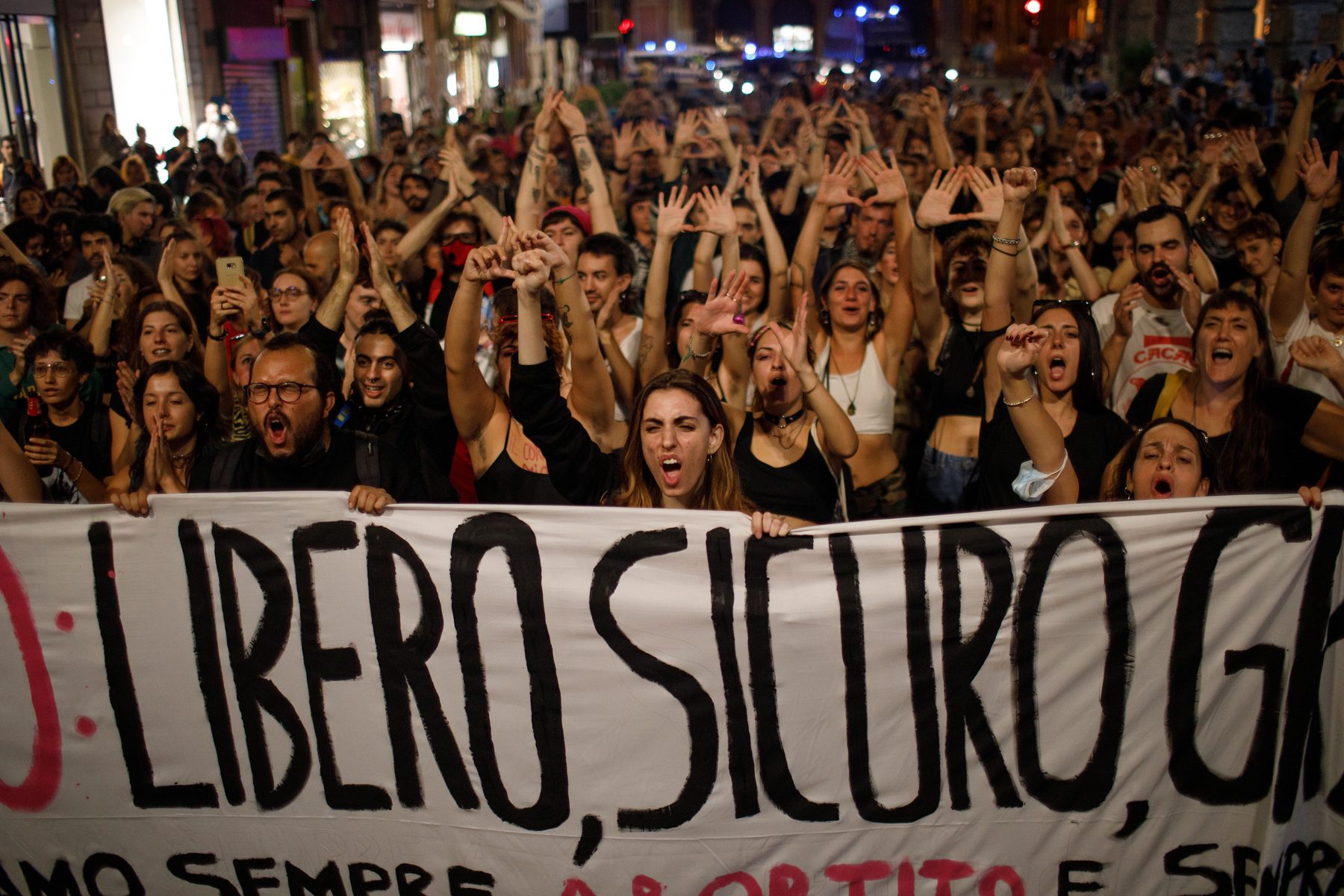 Reportage of a demonstration