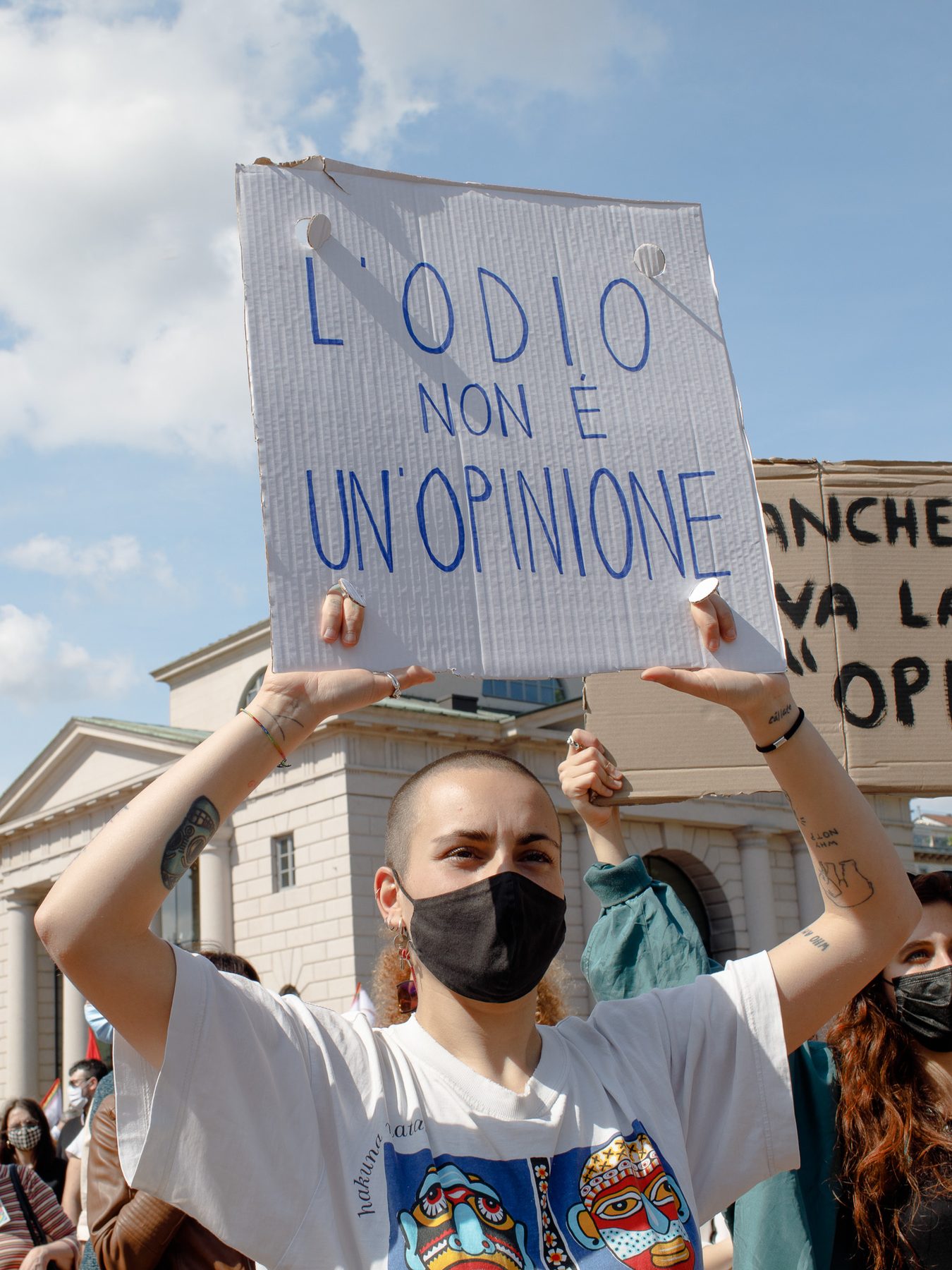 Reportage of a demonstration