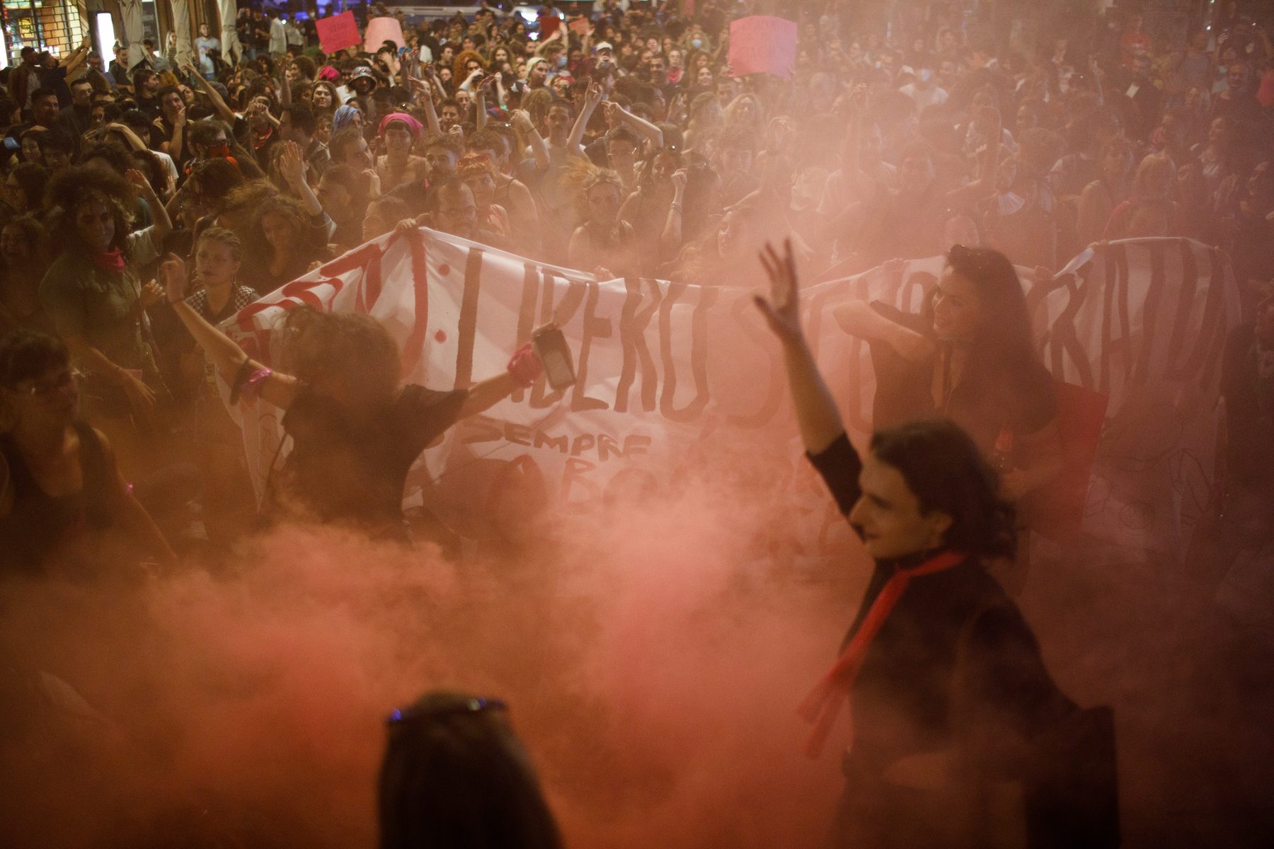 Reportage of a demonstration